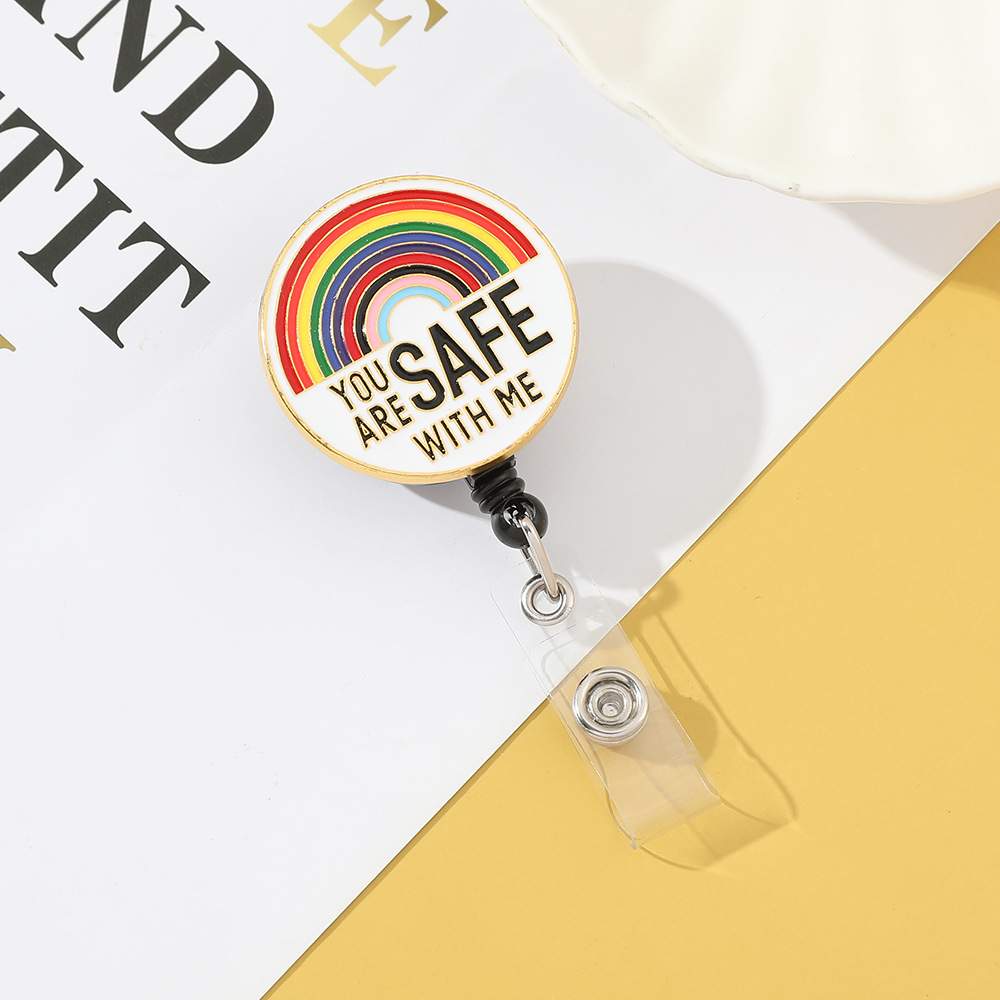 2 Pack Rainbow Lanyard Retractable Badge