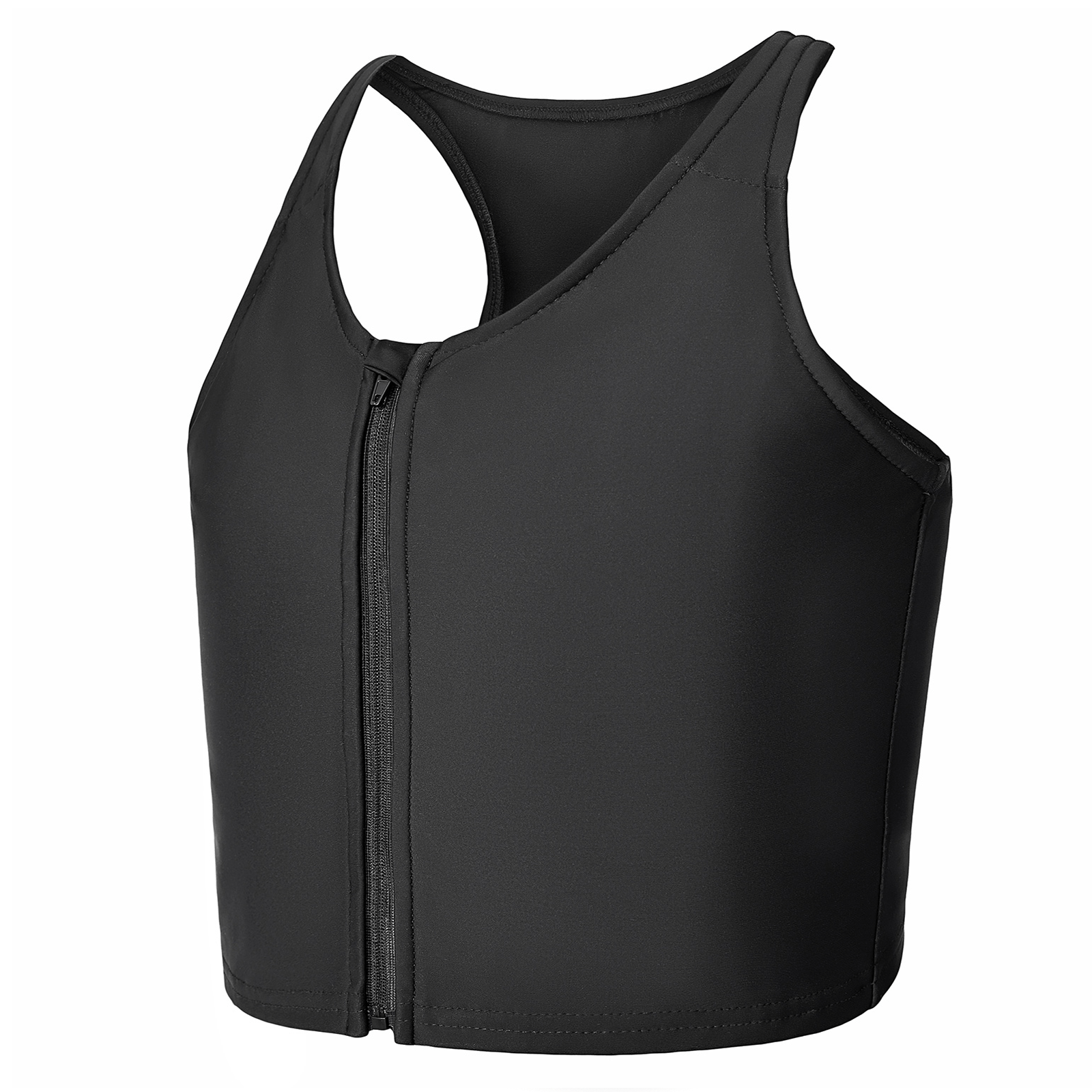 Ultra Flat-Zipper Trans Black Half Binder, 05B